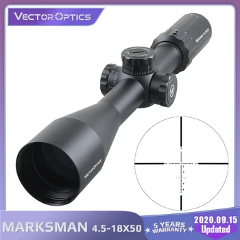 Vektoru Optika Šāvējs 4.5-18x50 Riflescope Taktiskās Šautene Jomu Tornītis Bloķēšanas 1/10 MIL, Medību Šaušanu Airgun .308win