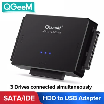 QGeeM SATA USB 3.0 IDE Adapter USB2.0 Sata Kabelis 2.5 3.5 SATA IDE Cietā Diska Adapteri USB C OTG HDD, SSD, USB Pārveidotājs