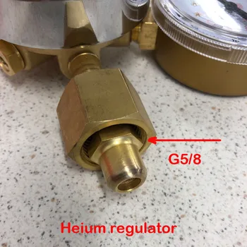 CGA580, lai G5/8 cilindru adapteri, ārējā vītne interfeiss, hēlija regulators balonu piederumi grupa krājumi