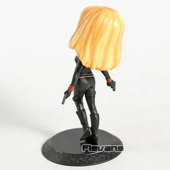 Q Posket Captain Black Widow PVC Attēls Kolekcionējamus Modelis Rotaļlietas