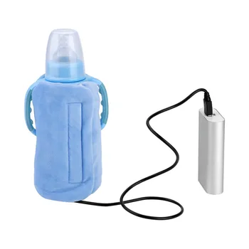 Portatīvo USB Piens Zīdaiņiem Siltāks Barošanas Pudele, Bērnu Pudelīte Siltāks Ceļojumu Zīdaiņu Barošanas Pudele Apsildāmi Segumu Izolācija Thermost