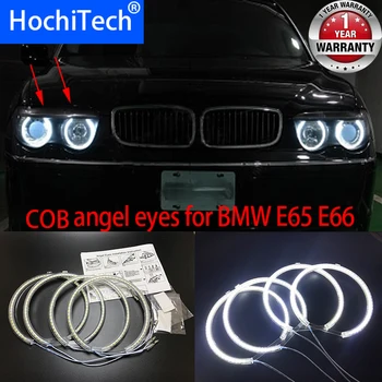 HochiTech BMW E65 E66 Alpina B7 745i 745Li pre-facelift Ultra spilgti SMD white LED angel eyes 2600LM 12V halo gredzenu komplekts dienas gaitas lukturi