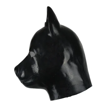 3D pelējuma pilnu galvu lateksa suns maska, gumijas pārsega unisex fetišs latekss suns BDSM vergu kapuci bdsm verdzība sm produktu maska kapuci seksa rotaļlietu