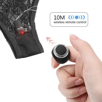 IKOKY Valkājamas Bullet Vibrators Sieviešu Masturbācija 10 Frekvences Biksīšu Vibrators Pirkstu Gredzens ar Bezvadu Tālvadības