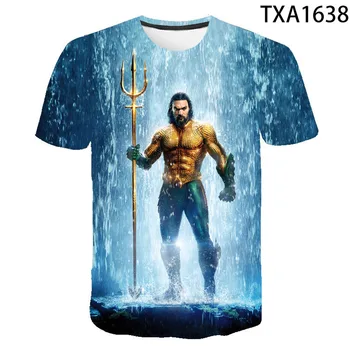 Aquaman T Krekls Vasaras Jauni Vīrieši, Sievietes, Bērni 3D Iespiesti Īsām Piedurknēm Streetwear T-krekls, Modes Topi, Zēns, Meitene, Bērniem, Topi, t-veida