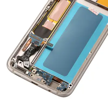SAMSUNG Galaxy S7 malas displejs G935 SM-G935F Super Amoled LCD ekrānu un Touch Screen Digitizer Montāža Rezerves Daļas