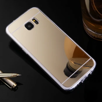 Luksusa Samsung Galaxy A3 A5 A7 J1 J5 J7 2016 Gadījumā, Spoguļi TPU Aizmugurējo Vāciņu Galaxy S6 S7 Malas A8 J2 J3 S3 S4 S5