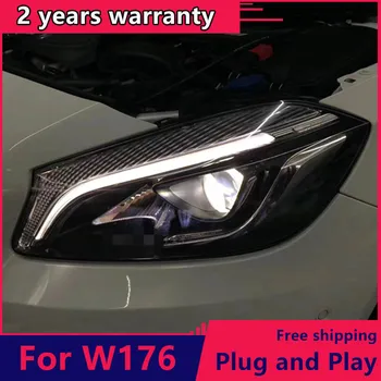 Auto dizains Auto Stils Galvas Lampas Benz A180 A200 2013-2018 LED Lukturu W176 LED dienas gaitas lukturi priekšējo lukturu montāža