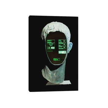 Cyber vaporwave iemiesojumu mūsdienu mākslas Ierāmētas Gleznas plakāts, Krāsošana sienas, Mākslas dekors istabā Studiju Sākuma Koka Rāmja Apdares Izdruku