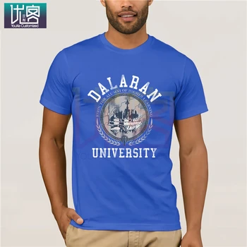 2019 karstā koop spēli t-krekls merk t-krekls World Of Warcraft mannen Dalaran Universitātes Premium T-Krekls Kokvilnas Tee Kreklu Klāt