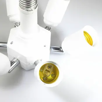 E26 E27 7 1 LED Spuldzes Ligzdas Adapteris Splitter, Standarta Lampas Turētājs Bāzes Pārveidotājs Mājas Komerciālais Apgaismojums