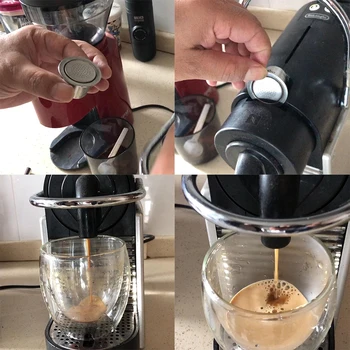 1pc capsulone saderīgu kapsulu, lai nespress ocoffee automāts/espresso atkārtoti kafija kapsula/ uzlīme vāki uzpildāmas kapsulas