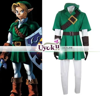 Karstā Legend of Zelda Saiti Cosplay Kostīmu Pilns Komplekts Komiksu Saiti Cosplay zaļā Tērpiem Pilns komplekts