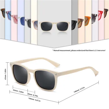 AOFLY Sieviešu Polarizētās Saulesbrilles Modes ZĪMOLA DIZAINA TR90 Elastīgs Rāmis ar Kvadrātveida Saules Brilles Vīriešu toņos zonnebril heren UV400