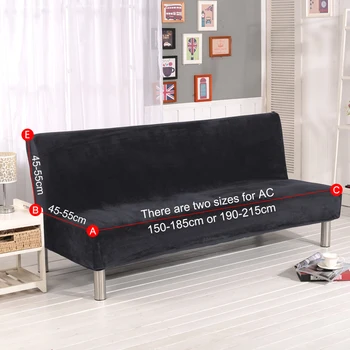Universālā Armless Sofa Bed Cover Locīšanas sēdekļa slipcover Mūsdienu stiept attiecas lēts Dīvāns Aizsargs Elastīgs Futon Spandex Vāciņu