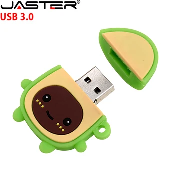 JASTER usb 3.0 flash drive gudrs Avokado zaļš USB flash drive dāvanas pendrive 4GB 8GB 16GB 32GB 64GB, 128GB atmiņas disku taras dāvanu