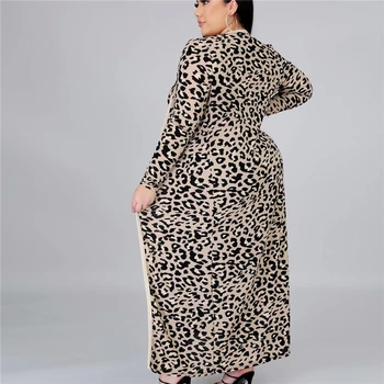 Sieviešu Kritums Apģērbu Sexy Tvertne Kleita un Mētelis ar garām Piedurknēm Leopard Divas Gabals Komplekti Plus Lieluma 2 Gabals Apģērbu Vairumtirdzniecība Dropshipping