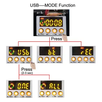 AM-PSM DC 5V Strāvas Padeve USB Interfeiss 6 Kanālu 2 Mono Un 2 Stereo 16 Ietekme Audio Mikseris