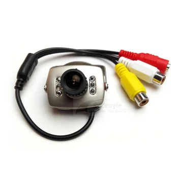 600TVL Super Mini Krāsu, Drošības Kameru un 6 LED Infrasarkano 3.6 mm Objektīvs, Video, Audio Novērošanas Kameras Monitors
