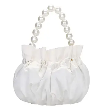 Pērle Izstrādātas Mini PU Ādas Aukliņu Kausa Soma Kroku Rokturis Somas Sievietēm 2020. Gadam, Modes Pleca Somas Sieviešu Maisiņš