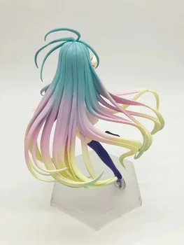 Anime Neviena Spēle Nav Dzīve PĢS Shiro Snaiperis Ver. Seksīgas meitenes Jibril PVC Rīcības Attēls Kolekciju Modelis Rotaļlietas Brinquedos