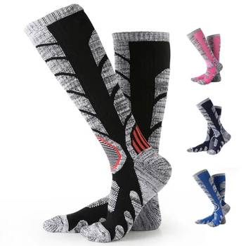 Āra Sporta Ziemas Snovborda, Slēpošanas Pārgājienu Zeķes Vīriešiem, Sievietēm Ceļa Futbola Kompresijas Zeķes, meias Calcetines apsildāmi sokken