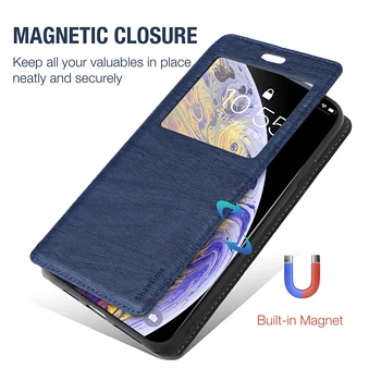 Samsung Galaxy M30S Case For Samsung Galaxy M21 Skatīt Logu Segtu Neredzams Magnēts un Kartes Slots un Stāvēt