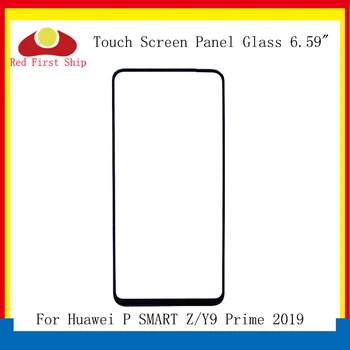 10Pcs/daudz Touch Ekrāns Huawei Y9 Ministru 2019 Touch Panelis Priekšējā Ārējā Stikla Lēcu Touchscreen P Smart Z LCD Nomaiņa Stikla