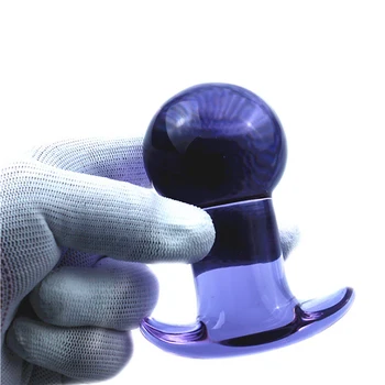 Kristāla 60mm Lielu Stikla Anālais Pievienojiet Anālā Expander Butt Kontaktspraudņi Milzīgs Anālo Bumbiņu Stikla Dildo Maksts Dilator Seksa Rotaļlietas Pāriem
