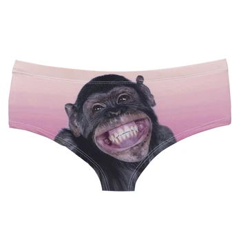 Smejoties Šimpanze Karstā Seksīga Sieviešu Apakšveļa Siksnas Biksītes Gudrs Drukāt Sieviešu Apakšveļu, Interesantus Apakšbiksītes Uz Lady