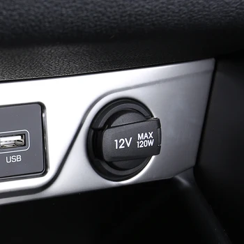 Auto Interjera piepīpētāja USB Pieslēgvietas Vāciņš Melns, Uzlīmes Dekorēšanai Par Hyundai Tucson 2016 2017 2018 Molding Piederumi