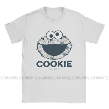 Vīrieši Cookie Monster T Krekls, Kokvilnas Apģērbu Atpūtas Īsām Piedurknēm Apkalpes Kakla Tee Krekls Vasaras T-Krekls