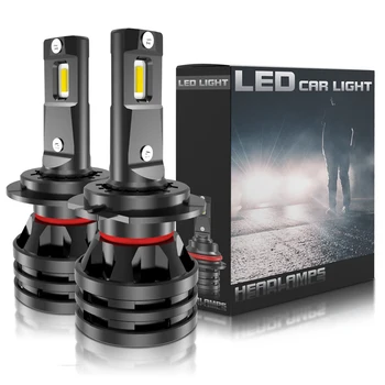 2x LED H7 Auto Lukturi 16000LM H11 LED Lampas Auto Lukturu Spuldzes H4, H1, H8, H9 9005 9006 HB3 HB4 Turbo H3 9012 LED Spuldzes 12V 24V