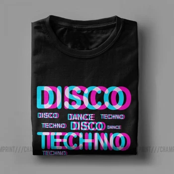 Disco, Deju Techno T Krekli Vīriešu Kokvilnas Jaunums T-Krekls Mūzikas Audio Trance, Hardcore Tee Īsām Piedurknēm Drēbes 4XL 5XL 6XL