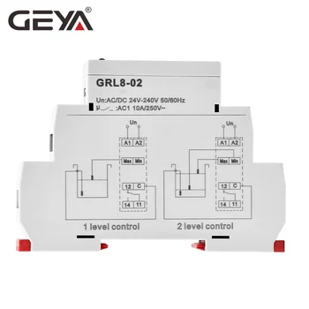 GEYA GRL8 Šķidruma Līmeņa Kontroles Relejs Elektroniskie Šķidrumu Līmeņa Kontrolieris 10.A AC/DC24V-240V