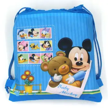 Minnie Mickey Mouse neausta auduma soma mugursoma bērnu ceļojumu skolas soma apdare aukliņu dāvanu maisu bērniem, dzimšanas dienu