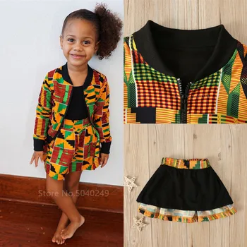 Āfrikas Modes Apģērbu 2020 Jauns Kazlēnu Dashiki Drukāt Bazin Pilnu Piedurknēm Mētelis Rudens Baby Girl Āfrikas Kleitas Sievietēm Streetwear