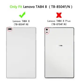 CILNES 4 8.0 2017 TB-8504 Slim Smart Case Cover For Lenovo Cilnes 4 8 Collu TB-8504F TB-8504N tablete grāmatu pārsegu gadījumā magnēts stāvēt