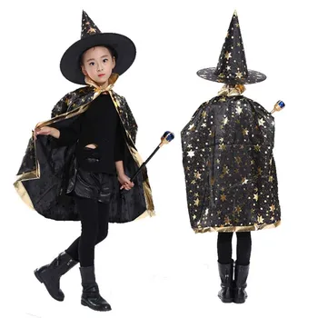 Halovīni Kostīms Apmetņi ar Cepures Bērniem Zēni Meitenes Halovīni Ķirbju Halloween Tērpi Sievietēm Pieaugušo Kostīmu