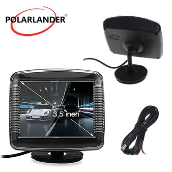 3.5 collu auto displejs TFT LCD transportlīdzekļa digitālā krāsu auto monitors mazs displejs reversa autostāvvieta rezerves kamera