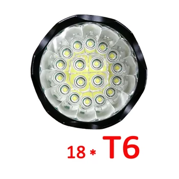 USB Lādējamu 18x XML T6 LED Lukturīti 20000LM lāpu, Lukturi Spēcīgs lanterna kempings +26650 Akumulators + Lādētājs