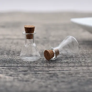 10pieces mini, kas vēlas stikla pudele ar korķi flakons kulons ar rokām darinātas rotaslietas secinājumi stikla globuss