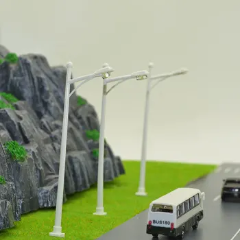 1/100 50 Gab Mēroga Modelis Gaismas Ielas Lampas Laternas Ainavu Smilšu Galda Vilcienu Ēku, Ceļu, Diorāma Izkārtojumu Bērnu Rotaļu Plastmasas