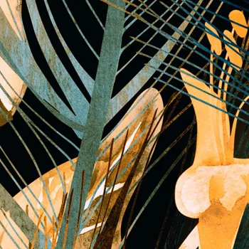 Nē Kadru Audekla Glezna Dārzs no Džungļiem 5 Paneļi, Sienu Mākslas Apdare, Dzīvojamā Istaba Plakāta Attēlu, Mājas Dekoru