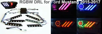 1SET RGBW LED dienas gaitas lukturi Valdes Auto Lukturi Dienas Gaitas Lukturi Ford Mustang. gadam--līdz 2017.