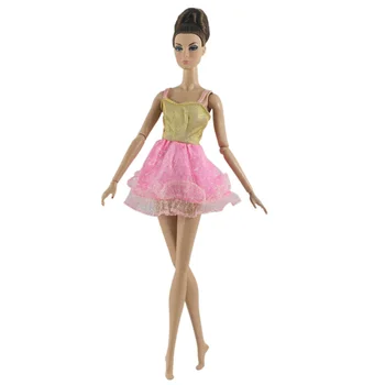 Deju Tērpu Komplekts Barbie Lelles Tērpiem Rozā Mētelis, Kleita Diezgan Puse Kleitas Apģērbu Barbie Lelle 1/6 Leļļu Piederumi