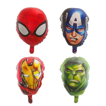 10pcs Avengers Hulk, Spiderman Puse Baloni Puse Piepūšamās Galvas gaisa Balonu, Bērnu Dušas, Dzimšanas dienas Partijas Apdare Bērniem, Rotaļlietas, Globo