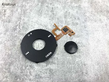 Knotolus melnas plastmasas priekšā faceplate metāla aizmugurējo mājokļu lietu vāku clickwheel pogu iPod 5th gen video 30gb 60gb 80gb