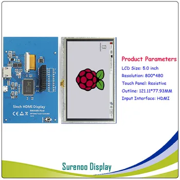 3.2, 3.5, 5.0, 7.0 collu HDMI/GPIO TFT LCD Modulis Displeja Monitora Ekrānu ar Pretestības/Capacitive Touch Panelis Aveņu Pi