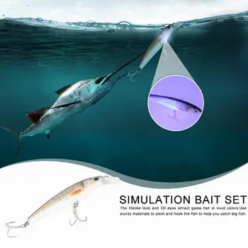 Elektrisko Vibrāciju Zvejas Vilinājums un Plašu Piemērošanas Jomu Modes Uzlādējams LED Zilās Gaismas Raustīšanās Ēsmu Iscas Pesca